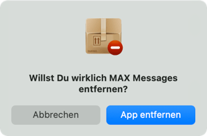 Deinstallation bestätigen