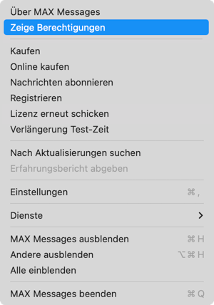 Applikations-Menü
