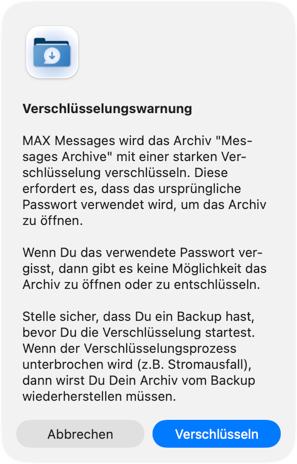 Starte Verschlüsselung