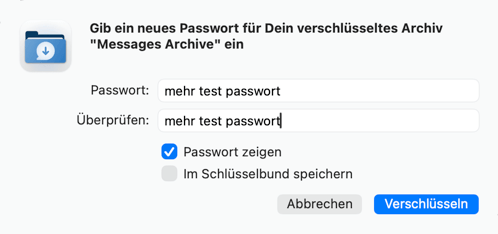 Ändere Paßwort