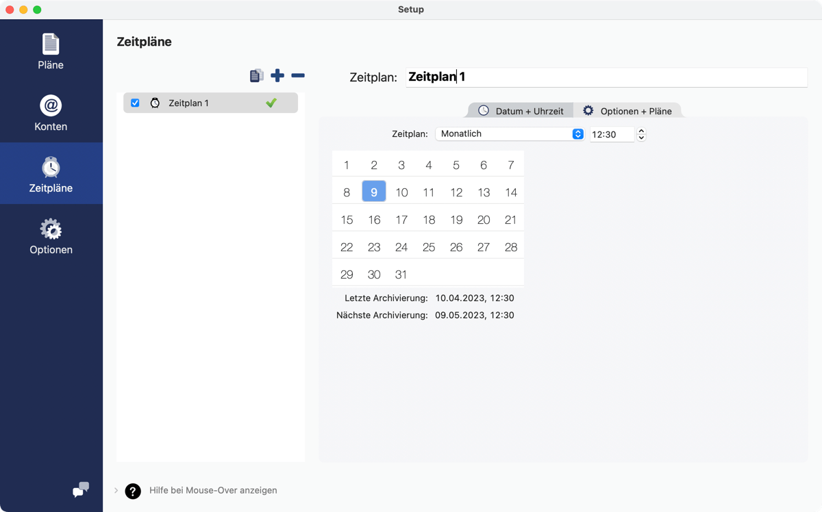 Zeitplan