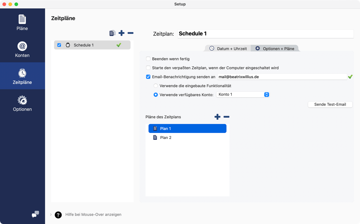 Zeitplan