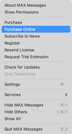 Application Menu