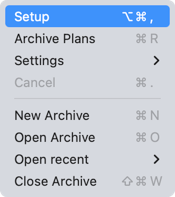 File menu