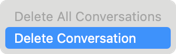Conversation menu