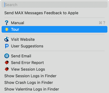 Help menu