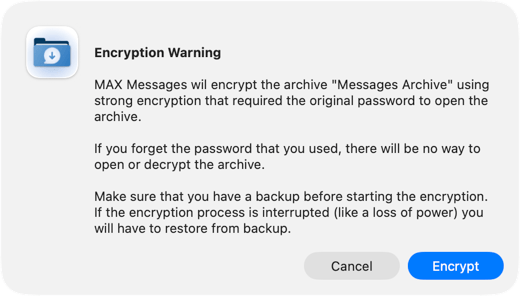 Start encryption