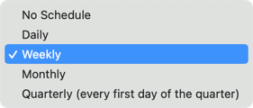 Schedule period