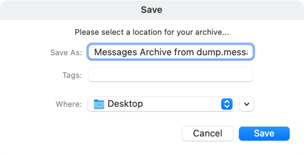 Select database dump for loading