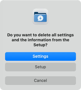Delete settings