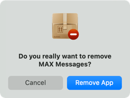 Confirm uninstallation